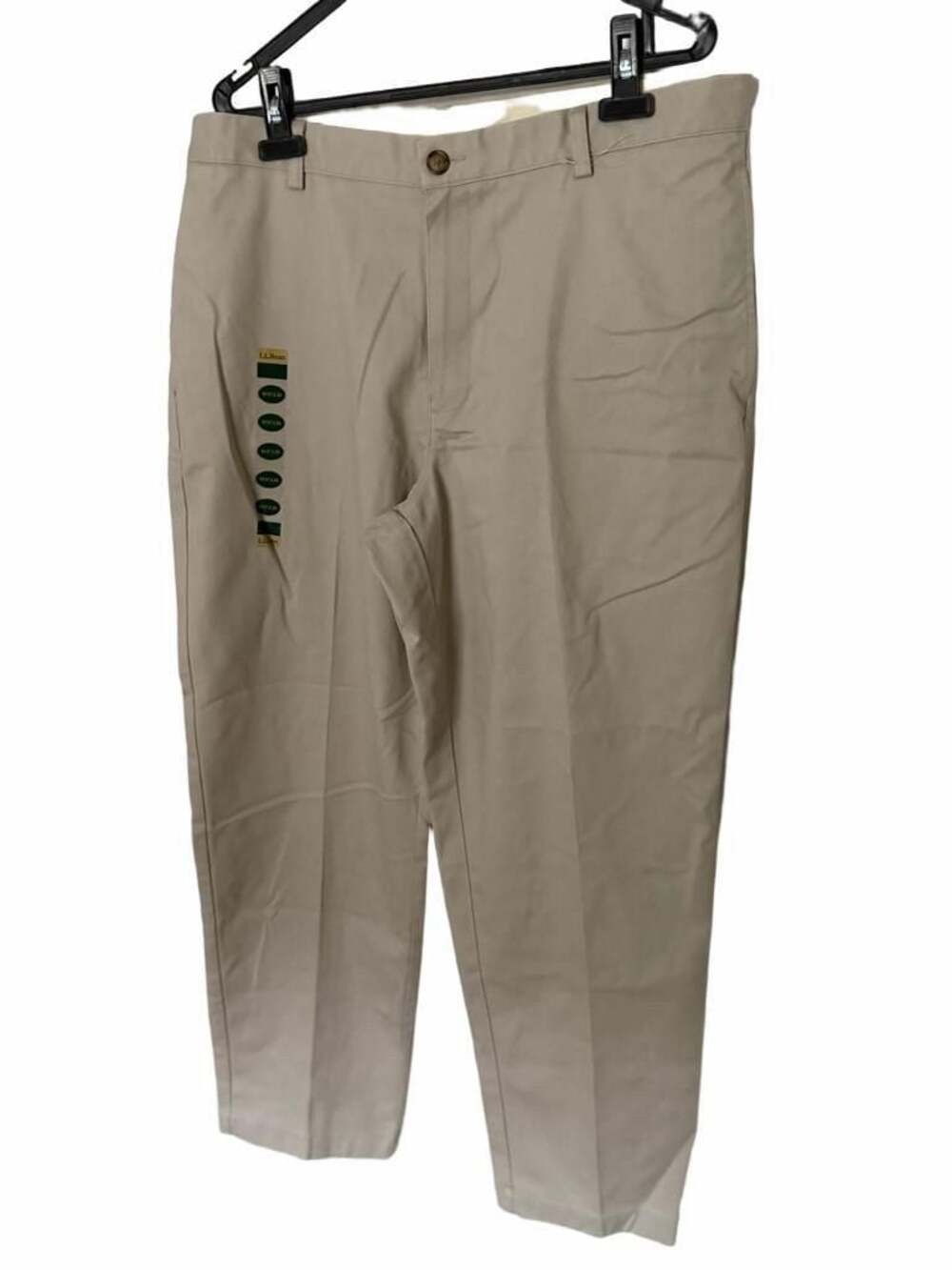 LL Bean Chino Pants Mens 37x30 Khaki Fit 100% Cotton Business NWT Casual Work
